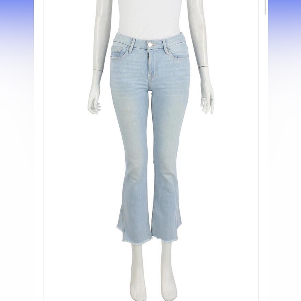 Frame high rise cropped mini-step bootcut jeans in Colorado size 23
